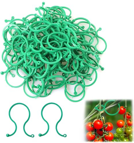 LAKJUOZ Pflanzenclips,100 Stück Gartenpflanze Clips, Pflanzenklammern, Kunststoff Kletterpflanzen Clips, Plant Clips Rankhilfen, Pflanzenclips Zur Unterstützung Für Pflanzen Sicherung