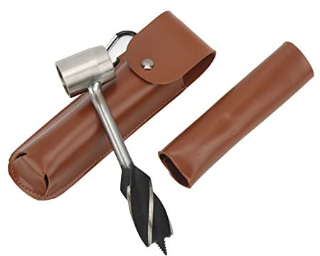 Trivella manuale per Bushcraft in acciaio legato per una facile foratura del legno Trivella manuale per campeggio, artigianato e zaino in spalla all'aperto