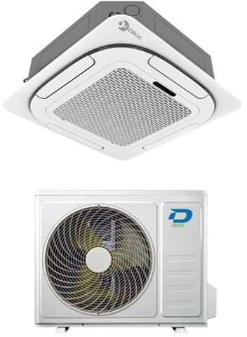 Condizionatore Climatizzatore a cassetta 4 vie 12000 Btu Diloc Over A++ inverter R32 in Pompa di Calore