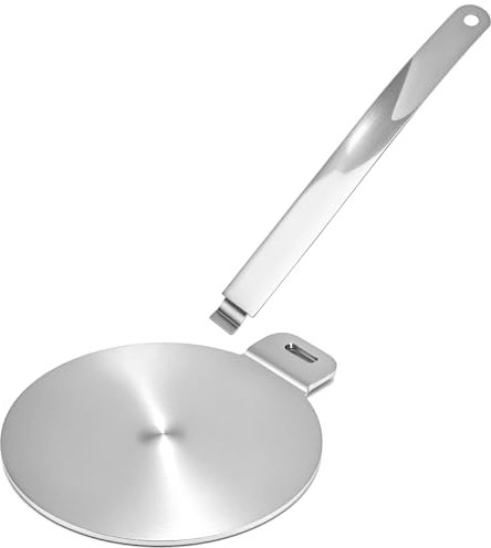 QWORK® adaptateur induction plaque, plaque de diffusion de chaleur, acier inoxydable, 13CM, pour plaque à induction, cuisinière à gaz