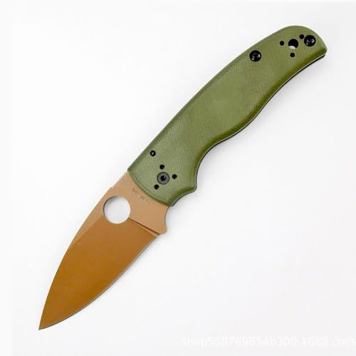 Klappmesser 8.15 Klein Taschenmesser s30v aus Gelb loch stahl & Grün G10, EDC Messer Outdoor Survival Jagdmesser, Scharfe Einhandmesser, tragbare Camping messer, flipper tanto messer mit taschenclip