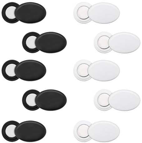 Gosknor 10 Pares de Imanes para Dorsales de Carrera, Clips Ovalados para Dorsales Sujetadores para Dorsales Soportes Magnéticos para Dorsales de Carrera para Correr Triatlón y Ciclismo