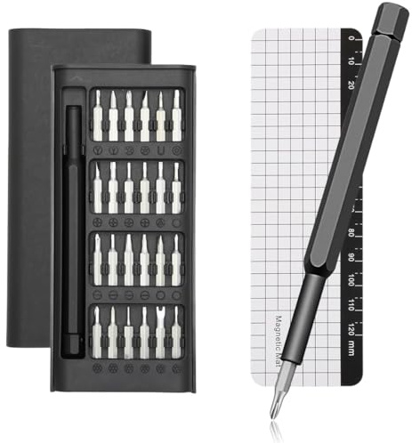 GGUFAY Lot de mini tournevis de précision 25 en 1 avec embouts Torx – Kit d'outils de réparation de précision pour téléphone portable, PC, ordinateur portable, MacBook, ordinateur, iPhone, lunettes