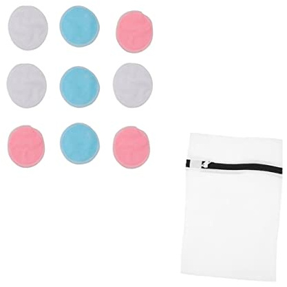 WRITWAA 10 Pezzi Tamponi Struccanti Riutilizzabili Bamboo Doppio Pad per Rimozione Make Up Ecologici e Morbidi per Tutti Tipi