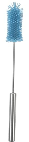 MOTHNUR Bottle Brush with Long Handle Half Automatic Rotating Cleaner for Cups and Glassware Peacock Practical Bottle and Jar Cleaning Tool Soft Bristles for Scratch Use