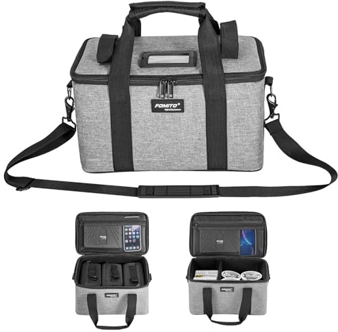 FOMITO AB-20B Foldable Camera Bag for DSLR/Gimbal/Drone 35x21x20cm Shockproof Case Foam Compartments & Carry Handle