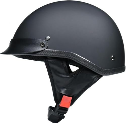 Motorcykel Halvhjälmar Hjärnlock Halvskal Jet Hjälm Scooter Hjälm Retro Hjälm Motorcykel Halv Hjälm Herr Och Kvinnor Vuxna För Cruiser Chopper Biker Moped Ece-godkännande, #1, XL(59-60CM)