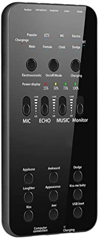 Scheda audio dal vivo con microfono esterno USB per trasmissioni in diretta, scheda audio per registrazioni su computer e PC (E 151 x 74 x 12 mm)