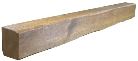 Solid Oak Floating Shelf for Fireplaces - Rustic Home Decor Shelves for Fireplace Logs - Handcrafted Oak Beam (120x12.5x10 cm)