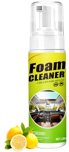 Weqizuerqi Detergente Schiuma Multiuso | 120ml Schiuma Lavaggio Auto | Spray Portatile Estetizzante per Sedili in Pelle Tappetini Pneumatici