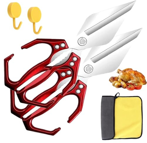 Multifunctional Heavy-Duty Kitchen Scissors, Japanese Cooking Shears for Food, Poultry, Meat, Professional Grade