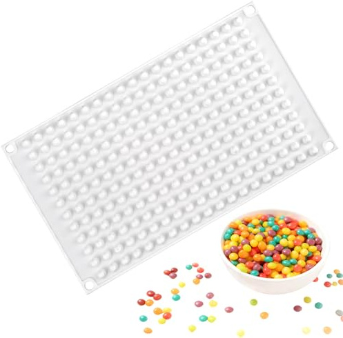 Molde Bombones, 228 Cavidades Ø 5mm Moldes Esferas Pequeñas, Reutilizable Moldes de Silicona Esferas, Alfombrilla de Silicona para Hornear para Hacer Bolas de Chocolate Dulces Bolas de Hielo