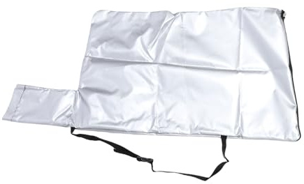 Fockety Sacco Aspirafoglie Universale per Soffiatore di Foglie, Sacco per Rifiuti in Tessuto Oxford di Grande capacità con Design con Cerniera e Maniglia Incorporata, Resistente (Argento Bianco)