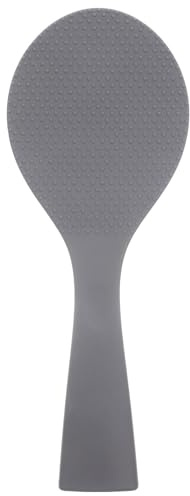 HOMSFOU Cucchiaio da Riso in Silicone Antiaderente Supporto Verticale, Mestolo Pratico per Cucina Domestica, Dimensioni Moderate e Superficie Liscia per Pasti Sani