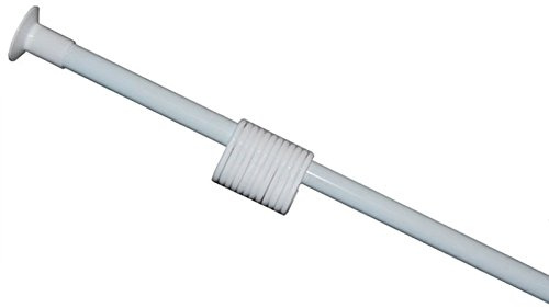 Duschvorhang Stange Teleskopstange Duschstange 120-210 cm Weiß inkl. Ringe Teleskop Duschvorhangstange für Badewannen und Dusche
