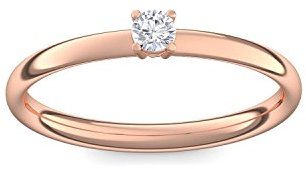 Verlobungsring Vorsteckring Rotgold Ring Zirkonia 750 + inkl. Luxusetui + Zirkonia Ring Rotgold Zirkoniaring Rotgold (Rotgold 750) - Concinnity Amoonic Schmuck Größe 52 AM161 RG750ZIFA52