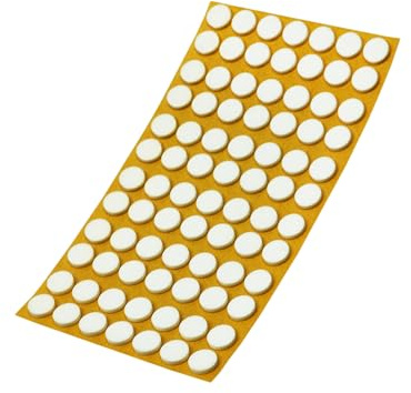 Adsamm® / 84 x Selbstklebende Antirutsch Pads aus EPDM Zellkautschuk/ø 12 mm/Weiß/Rund / 2.5 mm Starke Anti-Rutsch-Gleiter