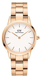 Daniel Wellington Ladies Rose Gold Iconic Link Watch DW00100211