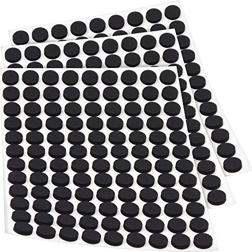 Adsamm® / 324 x Selbstklebende Antirutsch Pads aus EPDM Zellkautschuk/ø 10 mm/Schwarz/Rund / 2.5 mm Starke Anti-Rutsch-Gleiter