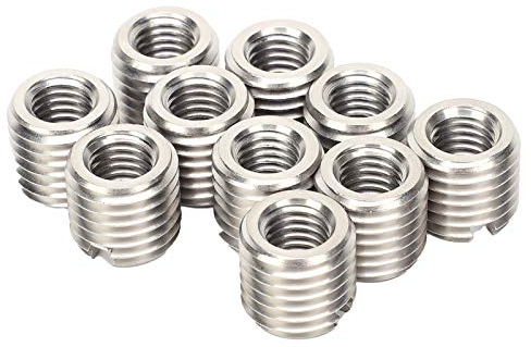 Eujgoov 10Pcs Gewindeeinsätze M10 Innengewinde M16 Außengewinde Edelstahlgewindeeinsätze Kit Gewindereparaturwerkzeug für Möbel