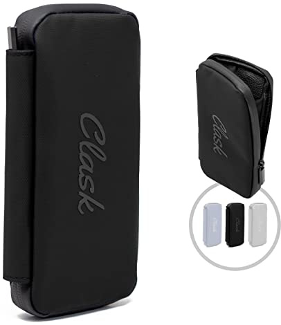 Clask Funda móvil para Ciclismo Resistente en 3 Colores e Ideal para Llevar en el Maillot como Cartera con Cremallera para Proteger Las pertenencias (Negro)