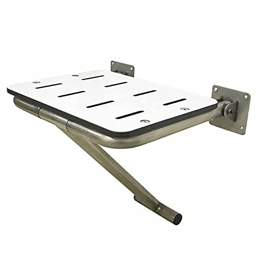 XQHDWEC Duschsitz Klappsitz Klappbar Wandmontage, Duschsitz Hocker bis 220 kg Duschklappsitz with Support Legs zum Senioren, Alten, Behinderte, Behinderung und Verletzt