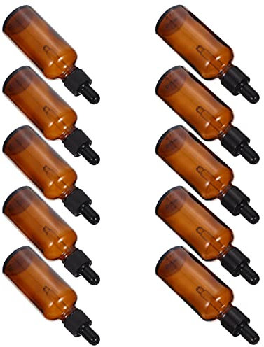 minkissy 10stücke Braunglasflasche Mit Pipette Für Ätherische Öle Und Kosmetikflüssigkeiten Aus Robustem Glas Auslaufsicher Für Reisen Und Täglichen Gebrauch