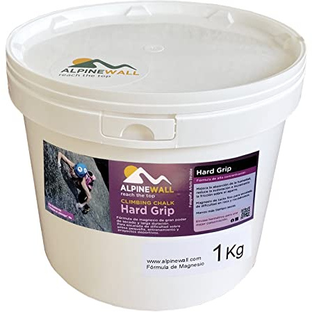 AlpineWall reach the top Klettermagnesium 1 kg fr Sportklettern mit Schwierigkeitsgrad auf kleinen Kanten, Block und Klettersteiger. Schwarz, Unisex, Erfahrene Kletterer