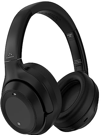 SoundMAGIC P60BT Over-Ear-Bluetooth-Kopfhörer, Hybrid-ANC, aptX HD, Schwarz