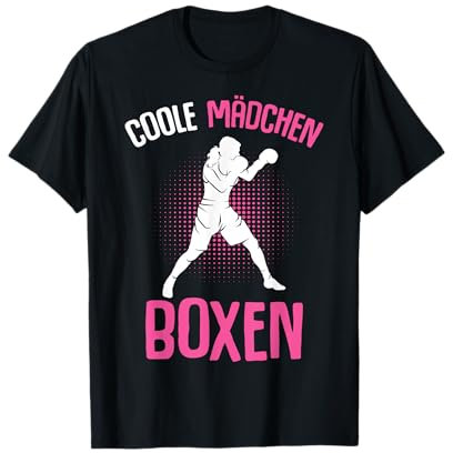 Coole Kampfsport Geschenke Mädchen Boxen Boxerin Kinder T-Shirt Schwarz S Kleines EU Crew-Ausschnitt Kurzarm