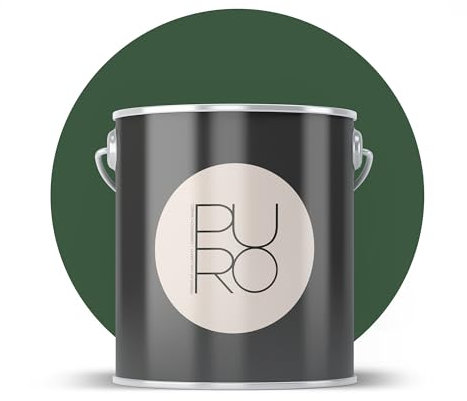 Livingwalls PURO Premium Wandfarbe c5005 - Malerfarbe für Wohnräume und Arbeitszimmer mit sehr hoher Deckkraft - matte hochwertige in Grün - 2,5l