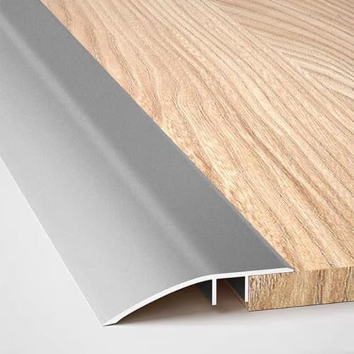 DOUKI Übergangsstreifen Metall Selbstklebend Übergangsschiene, Fußböden Abdeckleisten Für Verbindungsböden Lücken, Bodenprofil Höhe Weniger Als 15mm (Color : Grey, Size : 35 x1.7(90x4.3cm))