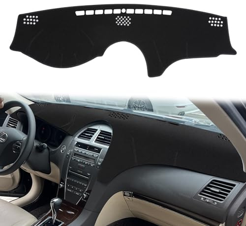 HanLanKa Dashboard Cover Dash Cover Mat Pad Custom Fit for Lexus ES350 2007 2008 2009 2010 2011 2012(Black)