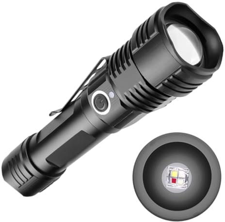 Veemoon 1stk Led Wiederaufladbare Taschenlampe Outdoor-taschenlampe Camping-taschenlampe Antennenmasthalterung Konsolen Und Zierleisten Tragbare Elektrische Taschenlampe Teleskopisch P50
