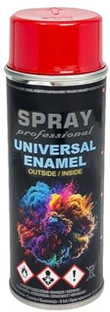 VE-INDUSTRIES Lackspray nach RAL Spraydose 400ml Buntlack für Holz, Metall (Verkehrsrot - RAL3020)