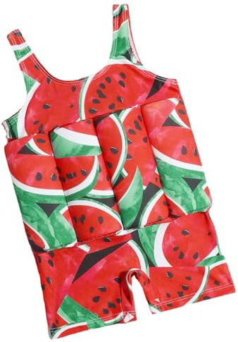 MYYLY Costume Bagno per Bambini per Ragazzi Costume Bagno Galleggiante per Bambini Costume Bagno Estivo Sunsafe Mute Surf Costumi Interi Tutto in Uno Costume Bagno ad Asciugatura Costume,Green-100cm