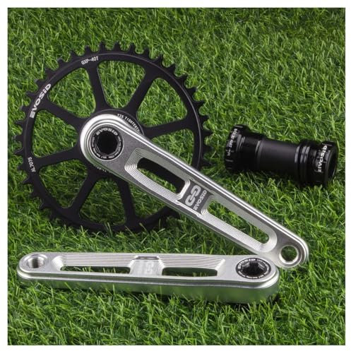 HZXQCVB 165/170/175mm Rennrädern Kurbelarm Set Mit 40T/42T/44T/46T/48T/50T Kettenblatt Direct Mount Kurbel Set Hohl Einteilige Kurbelgarnitur Aus Aluminiumlegierung Mit Tretlager(170mm Silver,50T)