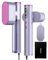 Jack & Rose Piastra a vapore, tensione 110-240 V, riscaldamento rapido 15 s, Steamer portatile per vestiti, ferro da stiro da viaggio 2 in 1, 1000 W, piastra da viaggio per viaggi globali, viola