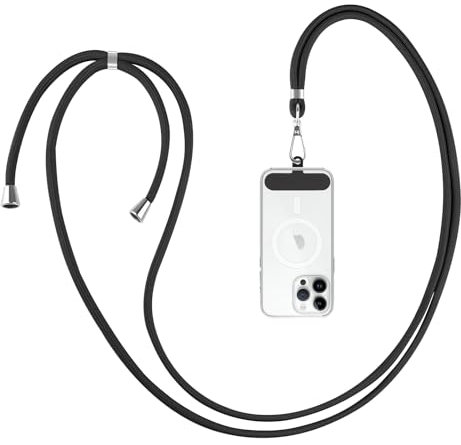 Wanme Cordino per Cellulare Universale, Regolabile Nylon Cordino da Collo con Toppa, Adatto a Tutti Gli Smartphone per iPhone Huawei Samsung, Abbinabile a Qualsiasi Custodia