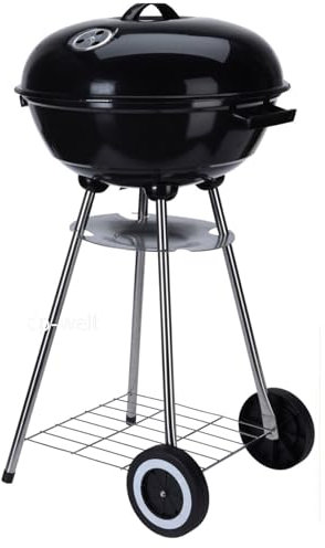 XL Kugelgrill Holzkohlegrill Standgrill Grillwagen Rundgrill BBQ Grill ∅46x84cm