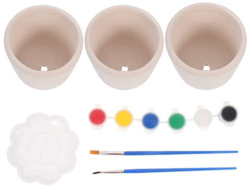 VILLCASE Handgemachte Kinder Handmalerei Vase Leere Vase Kinderfarbe Für Kinder Blumentopf