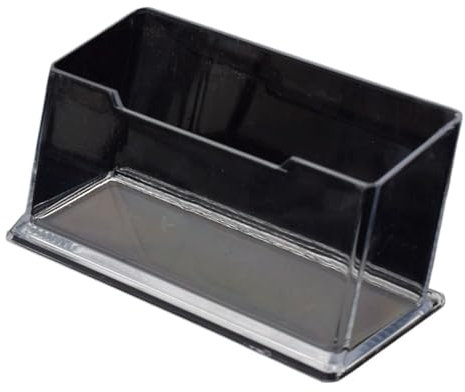QWWQYDY Caja De Tarjetas De Visita 2 Cajas Transparentes for Tarjetas de presentación, Soporte for Tarjetas de Escritorio, dispensador de exhibición, Estuche de Almacenamiento for Escritorio