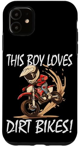 Ce garçon aime les motos tout-terrain, les motos tout-terrain pour enfants Coque pour iPhone 11