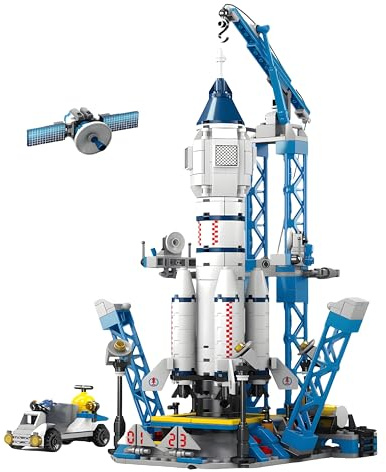 VizBrou Space Shuttle Building Blocks Set, 452 PCS Exploration STEM Space Rocket Educational Construction Model Toys with Rocket & Launcher for 6+ Years Old Boys Girls Adults