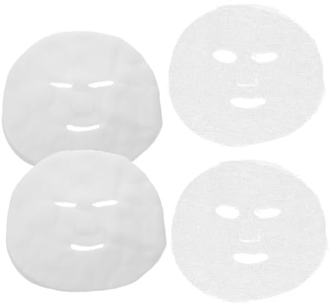 VICASKY 100stücke Gesichtsmaskenblätter Diy-maskenblätter Atmungsaktive Runde Maskenblätter Spa-gesichtsmaske Hautpflege-maskenblätter Tuch-maskenblätter Einweg-maskenblätter