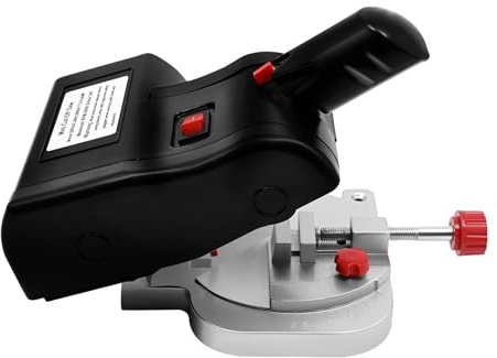 Mini gersåg 90 W, elektrisk kapsåg med justerbar vinkel 0–45 grader, bordssåg för trä, metall, plast, 6 000 varv/min, med EU-kontakt, silver/svart