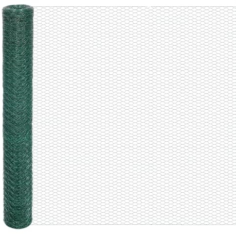 Alambre para gallinas galvanizado, 25 m x 1 m, malla fina, 0,7 mm de grosor, 13 x 13 mm, malla de metal inoxidable, para rejilla de ratones de conejo, alambre para aviarios, bancal elevado en el