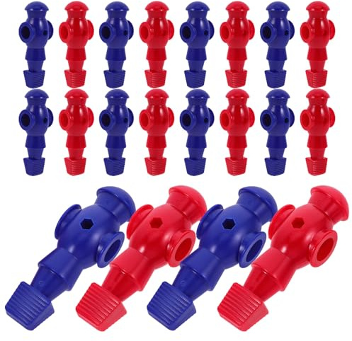 Alasum 26 Stück Tischkicker Figuren Kunststoff Ersatzspieler Rot Blau | Ersatzfiguren für Tischkicker, robuste Kunststoffspieler, Rot Blau Set, passend für Standardstangen, einfache Montage