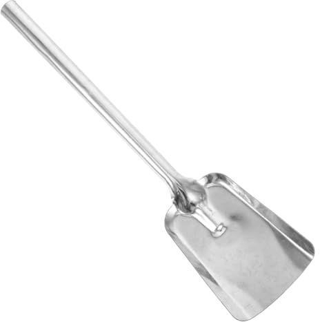 Amosfun Pelle à Charbon pour Poêle Grosse Capacité en Fonte Épaisse avec Long Manche en Frêne Multifonctionnelle pour Foyer et Cheminée Usage Domestique