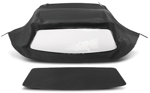 GRAND ORANGE Convertible Soft Top w/ Plastic Window Compatible with BMW Z3 & M Roadster Convertibles 1996-2002, Fit BMW E36 1996-2002 Black Leather PU